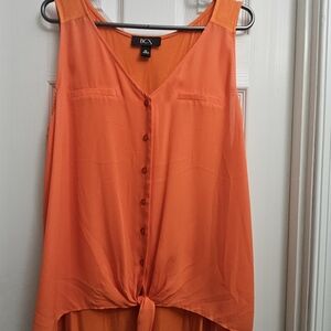 BCX Women's Vibrant Orange Tank Top